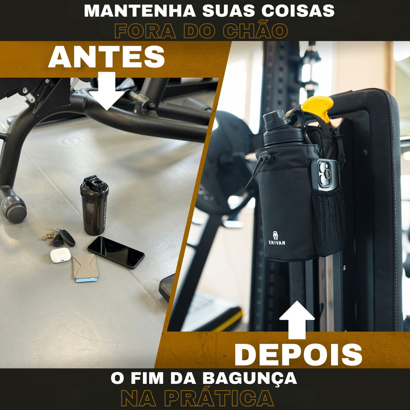 Auren Enivan™ - Bag Magnética Premium para Treinos + Garrafa Térmica