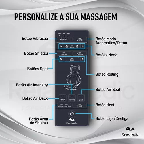 Assento Massageador Shiatsu Compressão Aquece 3d 110V/220V