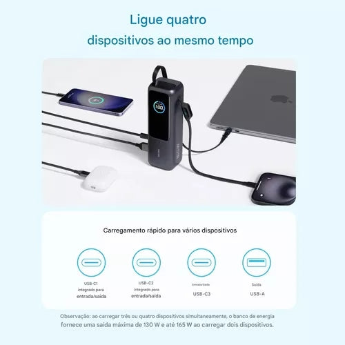 Powerbank Anker 165w 25000mah (Autorizado Para Transporte Em Avião)