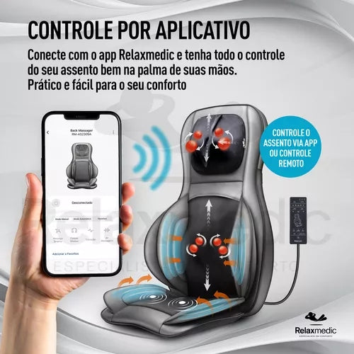 Assento Massageador Shiatsu Compressão Aquece 3d 110V/220V