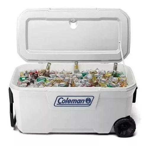 Caixa Térmica 316 Séries 100qt 94l Marine Com Rodas Coleman Cor Branco