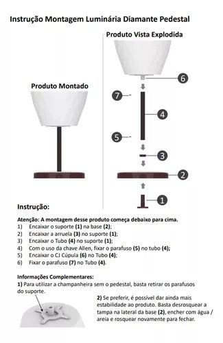 Champanheira De Chão Térmica (uso Mesa Ou Pedestal) Led Rgb - Grande 25L!