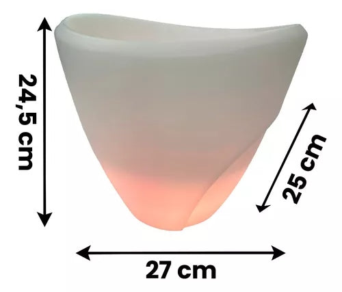 Champanheira Térmica Pequena Parede Dupla Led Rgb Sem Fio 5l