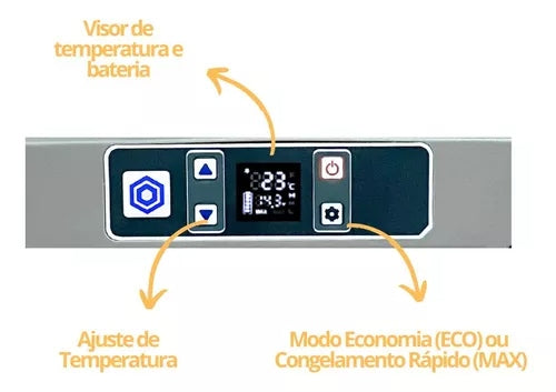 Geladeira Portátil 55l 12v/24v 110v/220v  (Com Autonomia de até 36 horas)- Acompanha Rodinhas