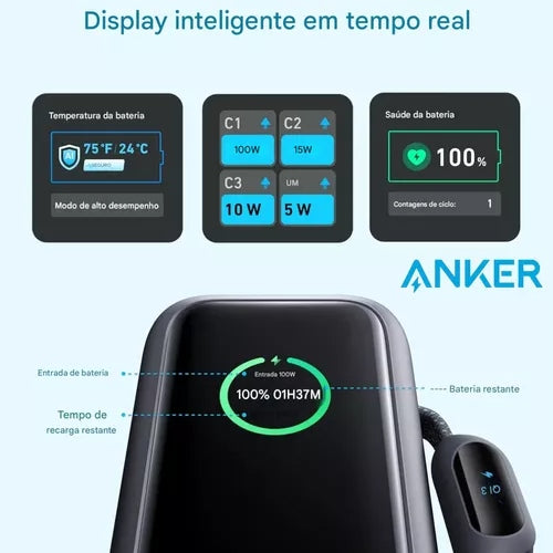 Powerbank Anker 165w 25000mah (Autorizado Para Transporte Em Avião)