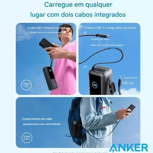 Powerbank Anker 165w 25000mah (Autorizado Para Transporte Em Avião)