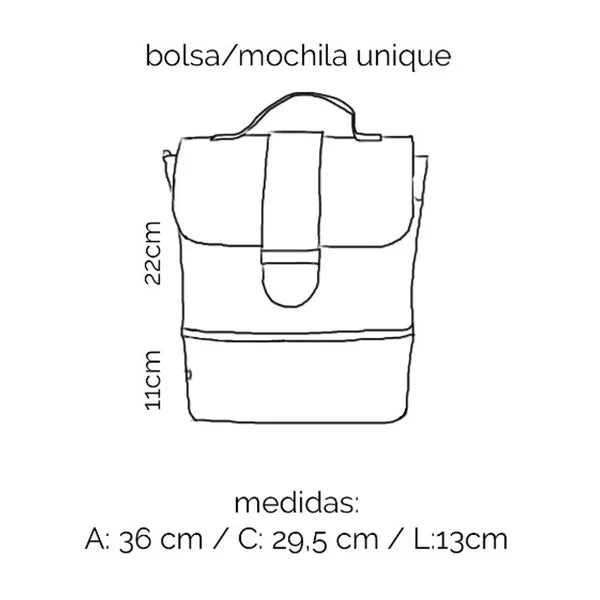 Bolsa/Mochila Unique Caramelo/Preta - COMPRE 1 LEVE 2 [Últimas Unidades]